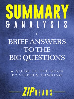 cover image of Summary & Analysis of Brief Answers to the Big Questions